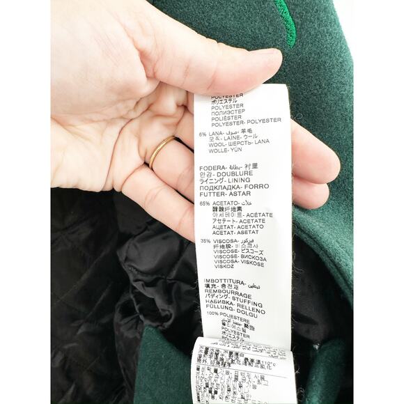 Bel-Air Athletics Green Varsity Jacket Letterman Size L NEW - Picture 6 of 10